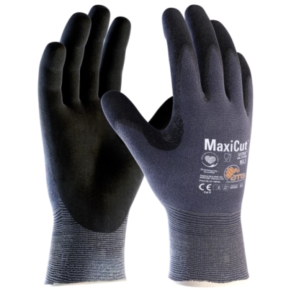 Guanto ATG, 44-3745, Palmo rivestito NBR colore nero , guanto colore grigio, non indossato