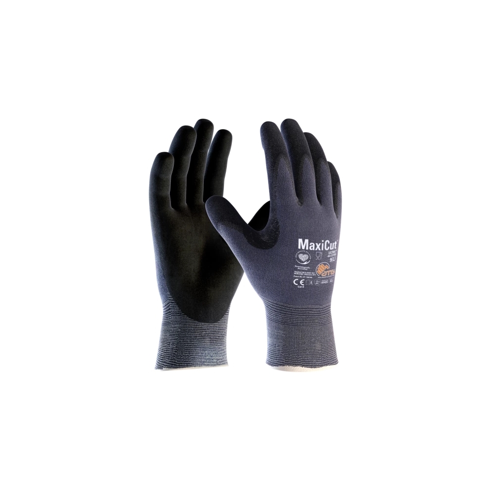 Guanto ATG, 44-3745, Palmo rivestito NBR colore nero , guanto colore grigio, non indossato
