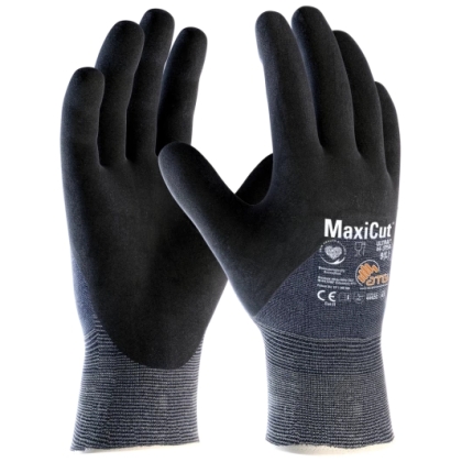 Guanto ATG, 44-3755, Palmo e dorso a 3/4 rivestito NBR colore nero , guanto colore grigio, non indossato