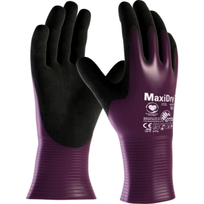 Guanto ATG, 56-426, Rivestimento polso americano colore nero e viola, guanto colore viola, non indossato
