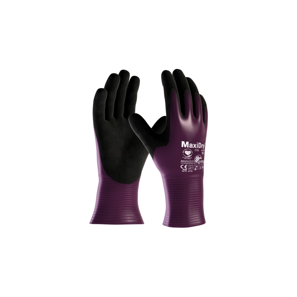 Guanto ATG, 56-426, Rivestimento polso americano colore nero e viola, guanto colore viola, non indossato
