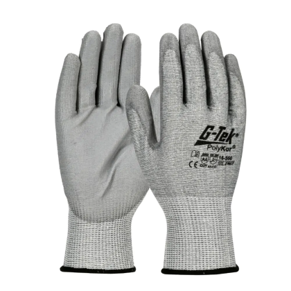 Guanto G-Tek, 16560EN, palmo rivestito in poliuretano colore grigio, guanto colore grigio, non indossato