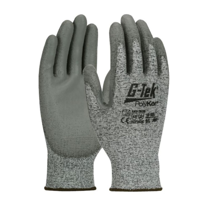 Guanto G-Tek, 16-535-EN, palmo rivestito in poliuretano colore grigio, guanto colore grigio, non indossato