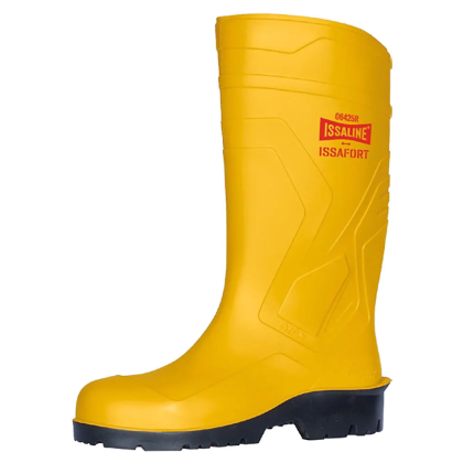 Stivale da lavoro Issaline Issafort, 06425, colore giallo, suola nera, materiale PVC nitrilico