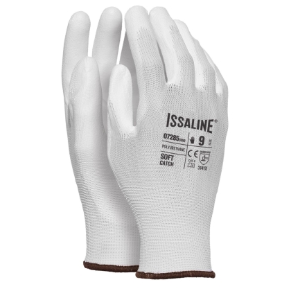 Guanto Issa, 07285,  tessuto Nylon, palmo  rivestito in nitrile colore bianco, guanto colore bianco, non indossato