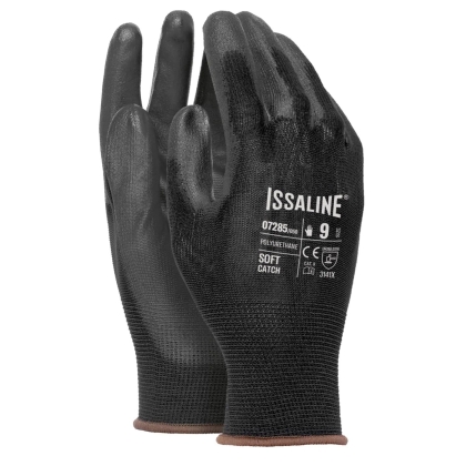Guanto Issa, 07285,  tessuto Nylon, palmo  rivestito in nitrile colore nero, guanto colore nero, non indossato