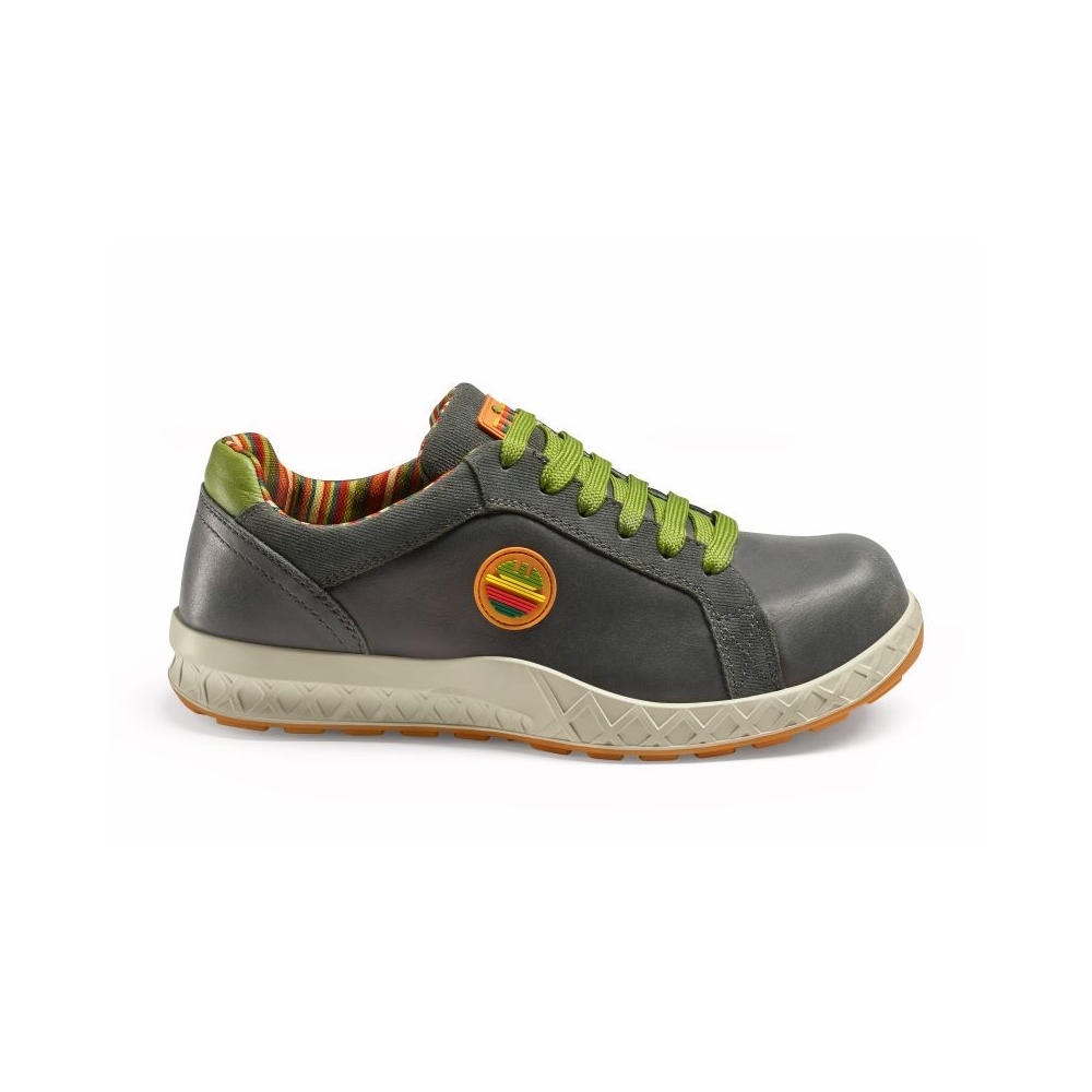 Scarpe antinfortunistiche, Dike Primato Progress, DIK31612.201, colore grigio, lacci verdi , suola marrone, non indossate