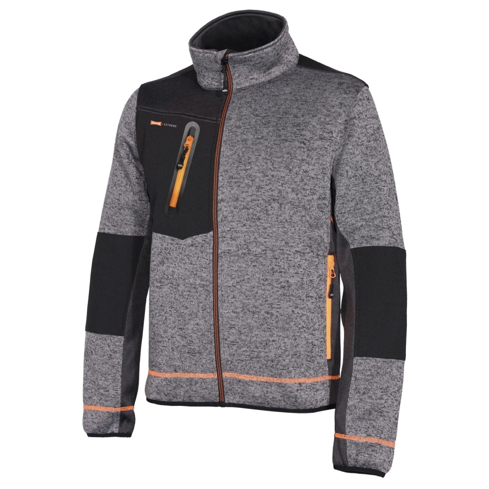 GIUBBINO ISSA, REVENGE, 8881B, colore grigio, senza cappuccio,  inserti antiabrasione, 5 tasche